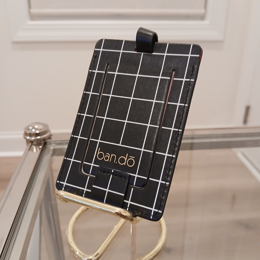 Ban.do Black and White Grid Card Holder